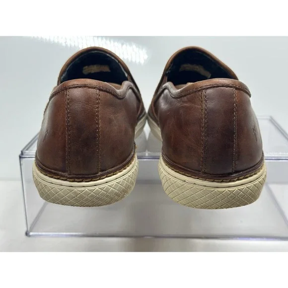 Frye Gates Slip On Brown Leather Loafer Sneakers Casual Shoes Men's Size 11.5 - Picture 9 of 11
